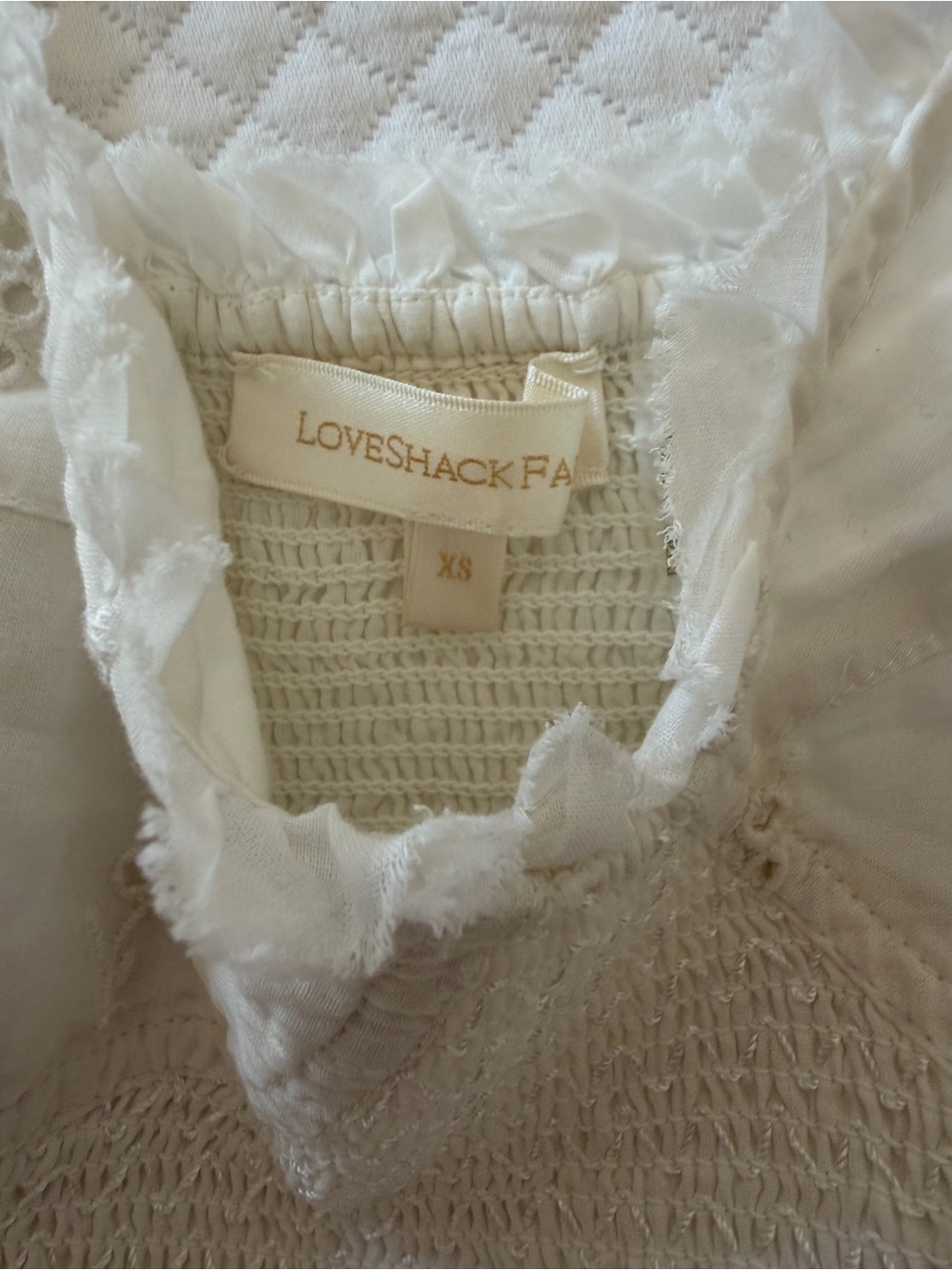LoveShackFancy White Olani Mini Dress XS - Picture 6 of 8